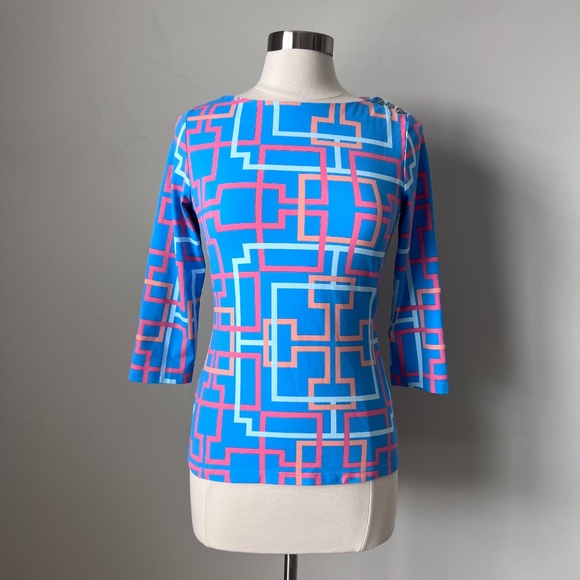 J.McLaughlin Catalina Cloth Wavesong Top Size Small - Picture 14 of 15